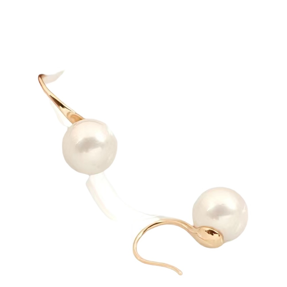 Minimalist Simple Style Gold and Pearl Drop Earrings